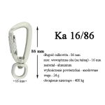 karabińczyk aluminiowy 16mm/86mm