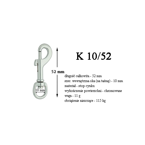 karabińczyk 10 mm/52 mm